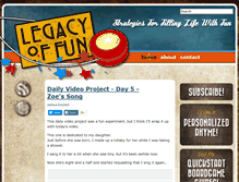 Tablet Screenshot of legacyoffun.com